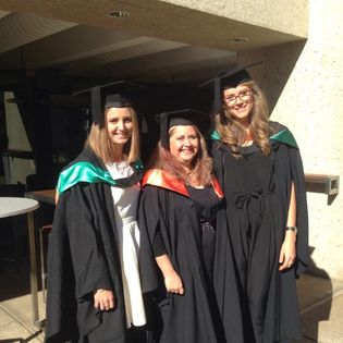 Karen graduating from QUT with her Exercise and Movement Science degree