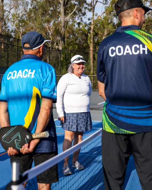 Karen Topp coaching pickleball