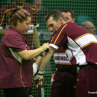 Karen Topp — sports trainer in action